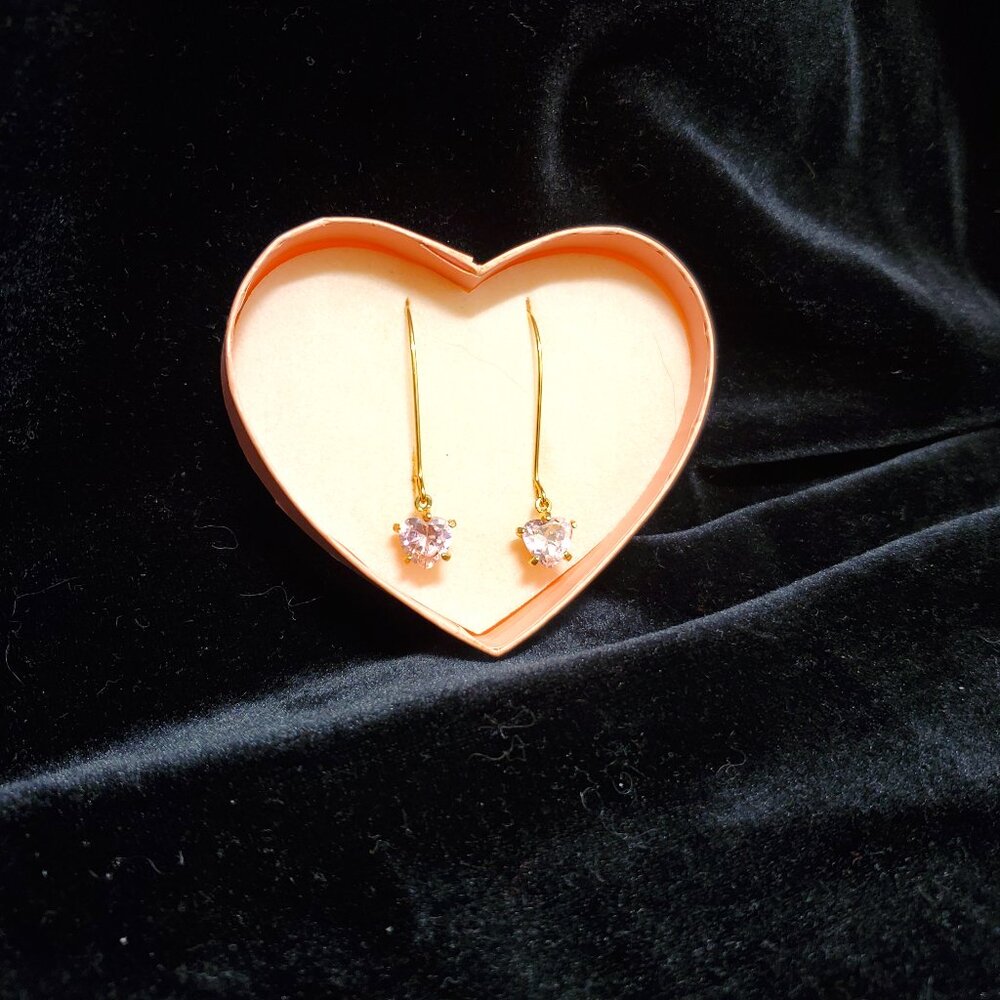 Pink Heart Earrings